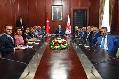 Meeting with President of Grand National Assembly of Turkey (TBMM) İsmail Kahraman, July 29, 2016, Ankara